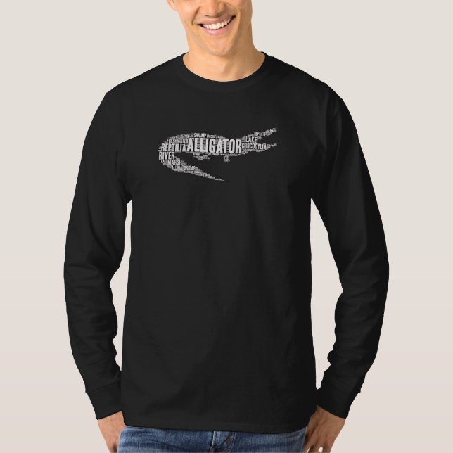 T-shirt Alligator Espèce Mots Art (Devant)