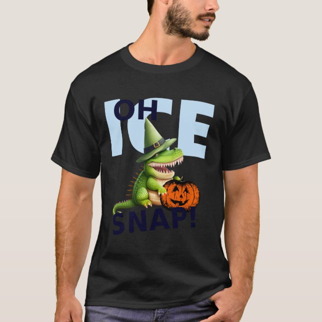T-shirt Alligator ICE Halloween Oh Snap! (Devant)