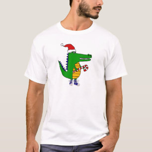 T-shirt Alligator mignon dans la bande dessinée de Noël 