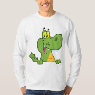 T-shirt Alligator ou crocodile au-dessus d'un signe