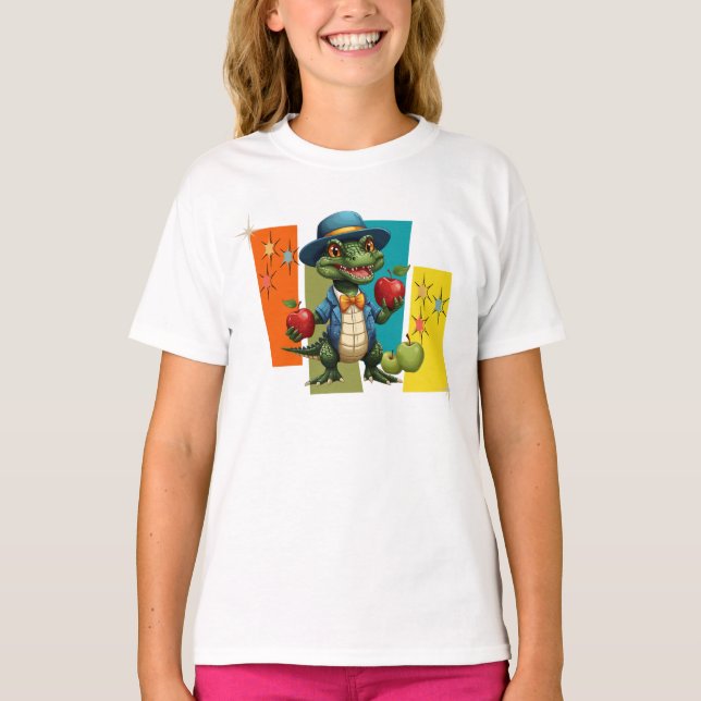T-shirt Alligator SalesMan Apples (Devant)