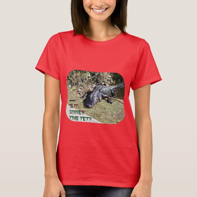 T-shirt Alligator se demandant ce qu'il va manger dans les (Devant)