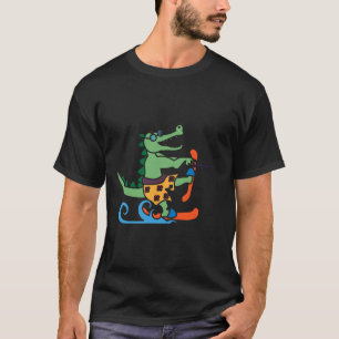 T-shirt Alligator Ski Alligator Crocodile Ski d'eau Reptil