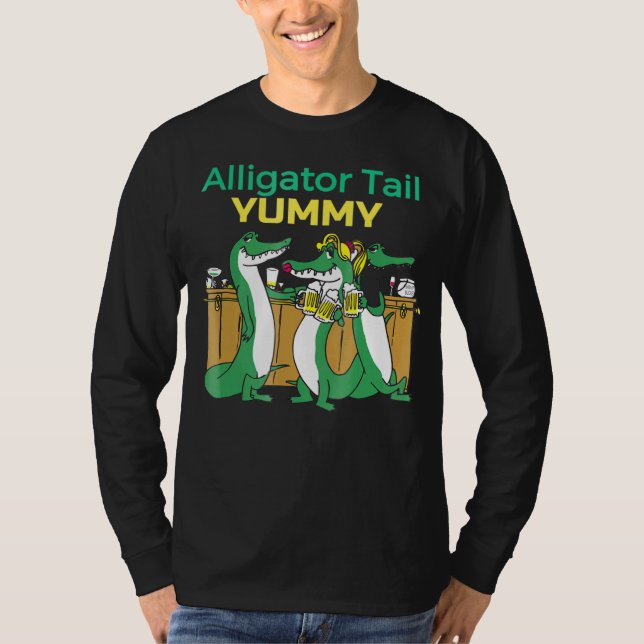 T-shirt Alligator Tail Drams Bar Humoristique (Devant)