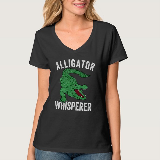 T-shirt Alligator Whisperer Gator Crocodile Zoo Animal (Devant)
