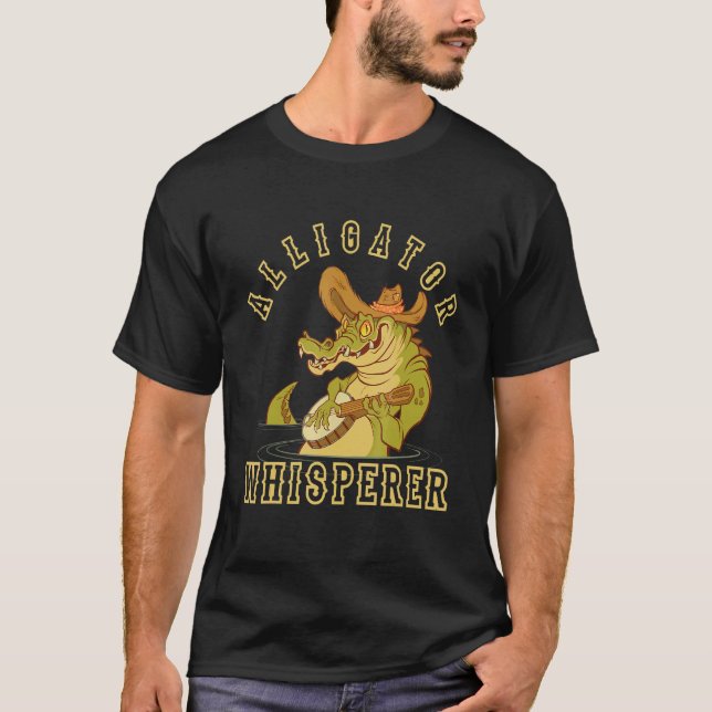T-shirt Alligator Whisperer Pour Reptiles Et Fans Banjo (Devant)