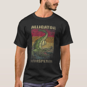 T-shirt Alligator Whisperer Retro Vintage Distressed