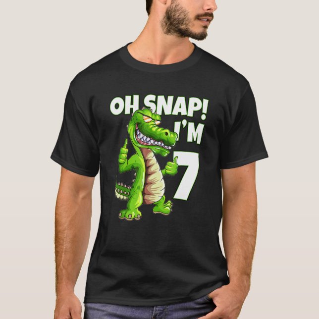 T-shirt Alligators 7e anniversaire Joyeux 7e anniversaire  (Devant)