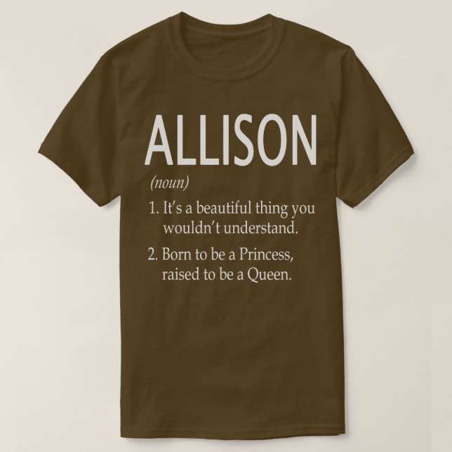 T-shirt Allison Nom Cadeau (Design devant)