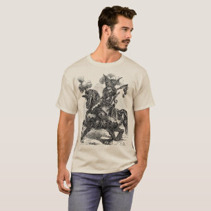 T-shirt Alloces Un Soldat À Tête De Lion Soufflant Du Feu