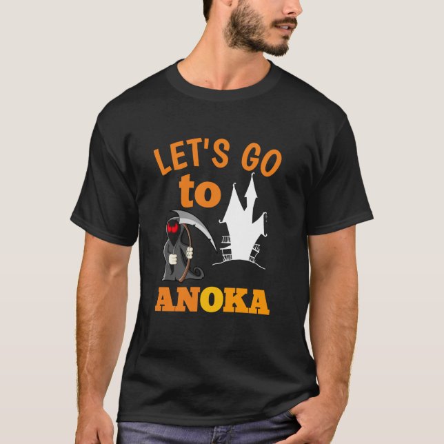 T-shirt allons à anoka - capitale de l'halloween (Devant)