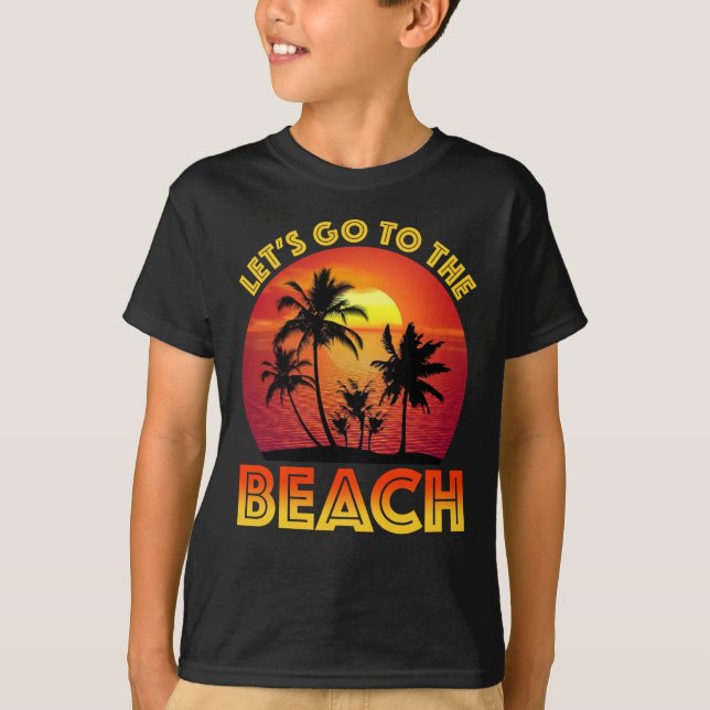 T-shirt Allons à la plage (Devant)