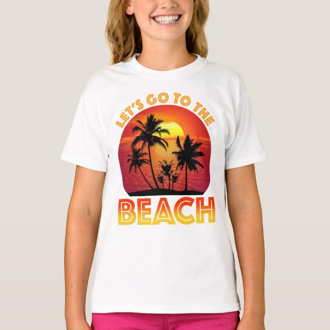 T-shirt Allons à la plage (Devant)