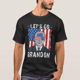 T-shirt Allons Brandon 4 juillet Drapeau Américain Biden M