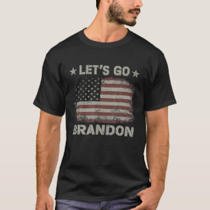 T-shirt Allons Brandon Allons voir Brandon USA Drapeau