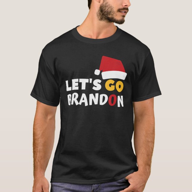 T-shirt Allons Brandon costume de Noël moche, anti drôle (Devant)