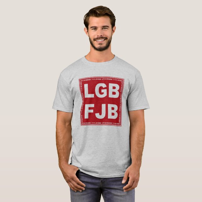 T-shirt Allons Brandon ! F**k Joe Biden LGB FJB (Devant entier)