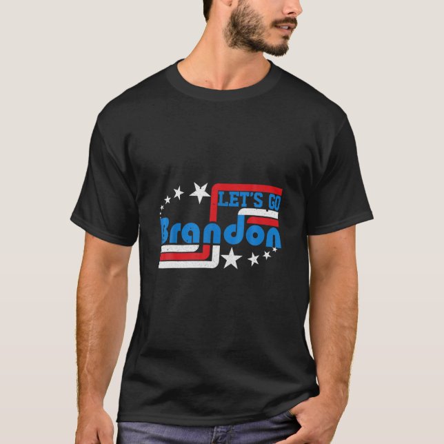 T-shirt Allons Brandon Funny Brandon Mème Biden Chant (Devant)
