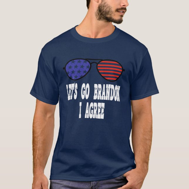 T-shirt Allons Brandon J'accepte Funny Biden Citation Répu (Devant)