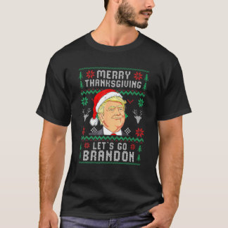 T-shirt Allons Branson Brandon Trump Père Noël Merry Thank