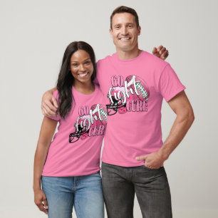 T-shirt Allons Combattre Guérir le Cancer du Sein Football