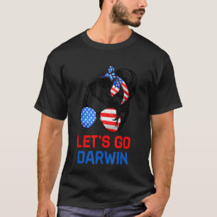 T-shirt Allons Darwin, Allons Darwin Messy Bun America