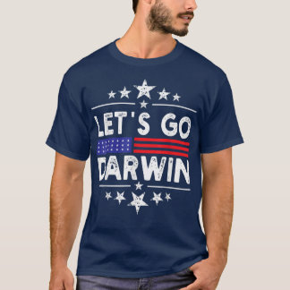 T-shirt Allons Darwin Tee Vintage USA Drapeau Allons Darwi