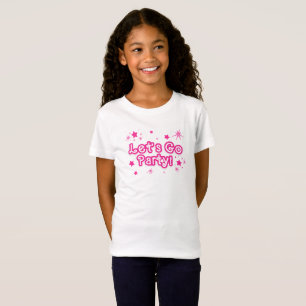T-Shirt Allons faire la fête Rose & White Stars