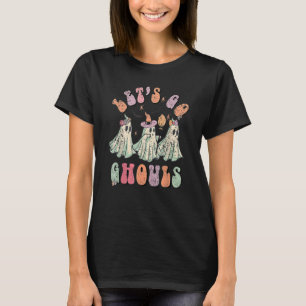 T-shirt Allons Gouls Halloween Fleur de chauve-souris Éffr