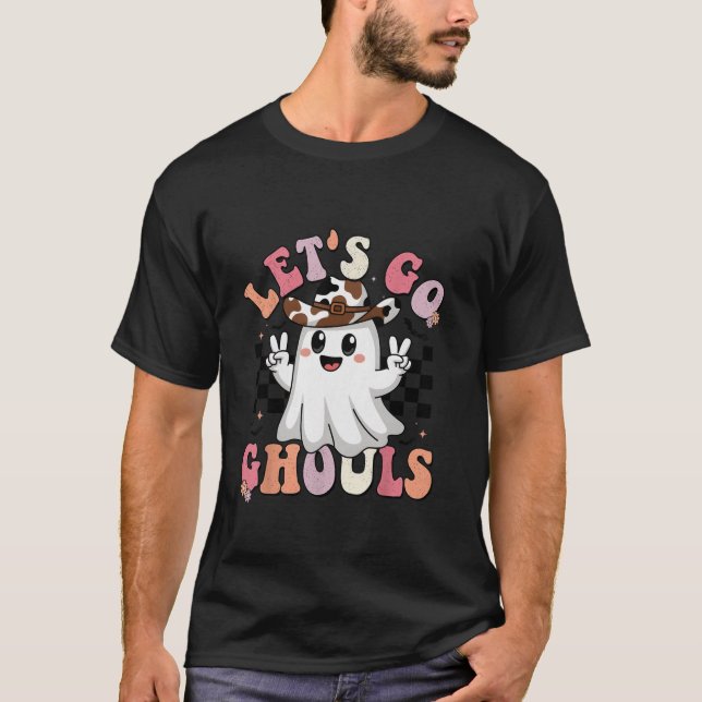 T-shirt Allons Gouls Halloween Ghost Costume Ret (Devant)