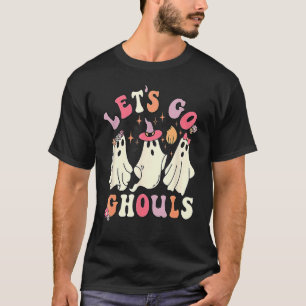 T-shirt Allons Gouls Halloween mignon Super Ghost Retro