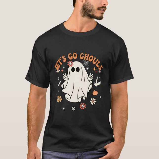 T-shirt Allons Gouls Halloween Py Ghost Citrouille (Devant)
