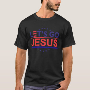 T-shirt Allons Jésus Patriotique Religieux pour Enfants et