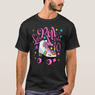 T-shirt Allons Patiner Dans 10e Anniversaire Unicorn Rolle