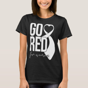 T-shirt Allons Rouge Pour Les Femmes Mois De La Santé Card
