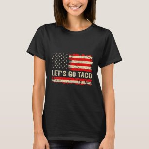 T-shirt Allons Tacos Drôle Rétro Drapeau Usa Allons Tacos 