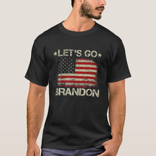 T-shirt Allons voir Brandon Anti-Biden (Devant)
