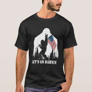 T-shirt Allons voir Brandon Bigfoot American Flag