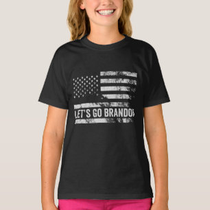 T-shirt Allons voir Brandon Funny Patriotic American Flag