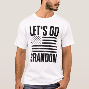 T-shirt Allons voir Brandon US Distressed Flag