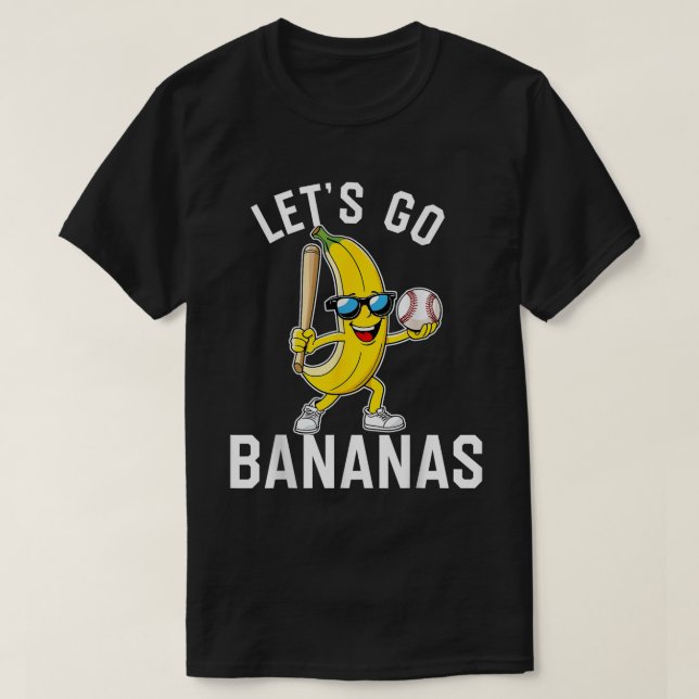 T-shirt Allons-y bananes | Funny Baseball Banana Tee (Design devant)