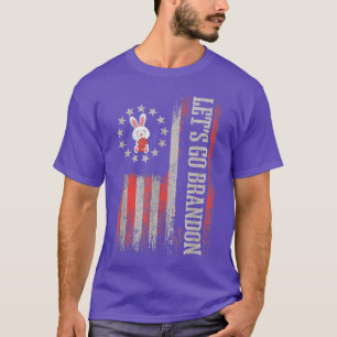 T-shirt Allons-y Brandon Bunny Joe Biden Eggs USA Drapeau 