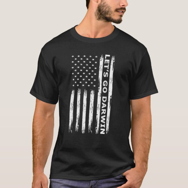 T-shirt Allons-y Darwin Funny Faisons-y aller Darwin Usa D (Devant)