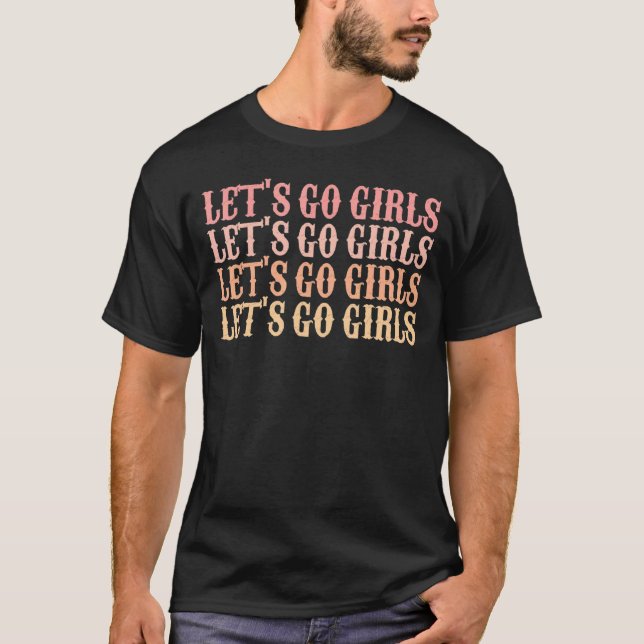 T-shirt Allons-y les filles enterrement de vie de jeune fi (Devant)