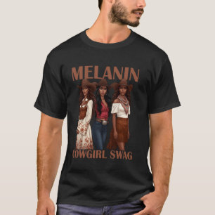 T-shirt Allons-y les filles Rétro Western Country Melanin