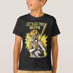T-shirt Allons-y Les Garçons Baseball Sport Joueur Équipe 