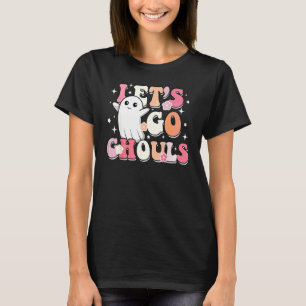 T-shirt Allons-y les goules Fantôme avec des fleurs Déguis