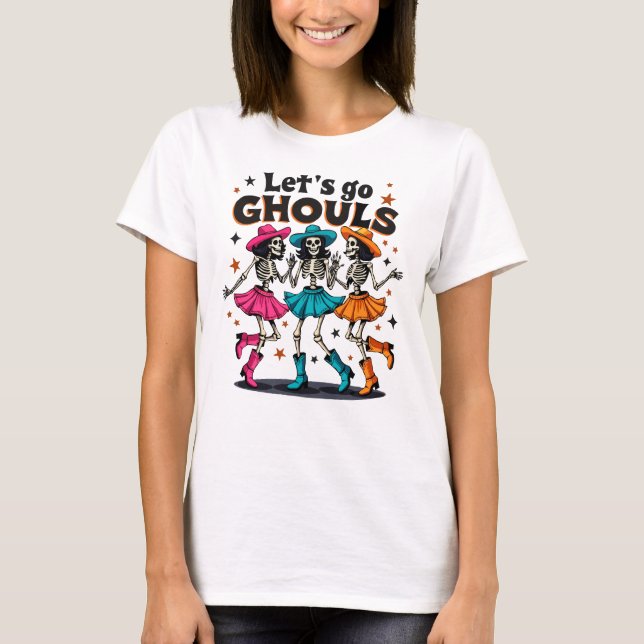 T-shirt Allons-y les goules, Thème Halloween (Devant)