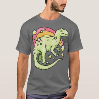 T-shirt Allosaurus arc-en-ciel Dinosaure rétro