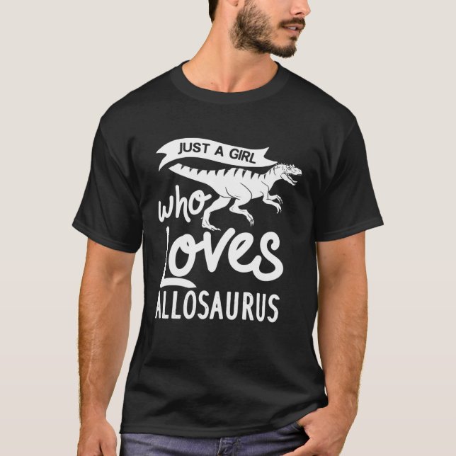 T-shirt Allosaurus Dinosaure Crâne Squelette (Devant)